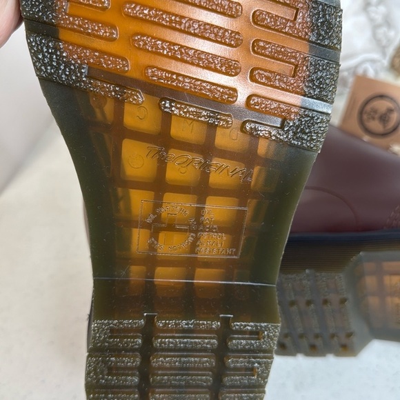 Dr. Martens - Vegan 1460 Brown Norfolk Brown Borg Fleece -Women Sz 10/Men Sz 9 - Picture 9 of 13